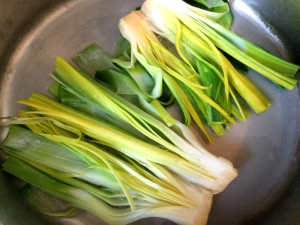 leeks poached